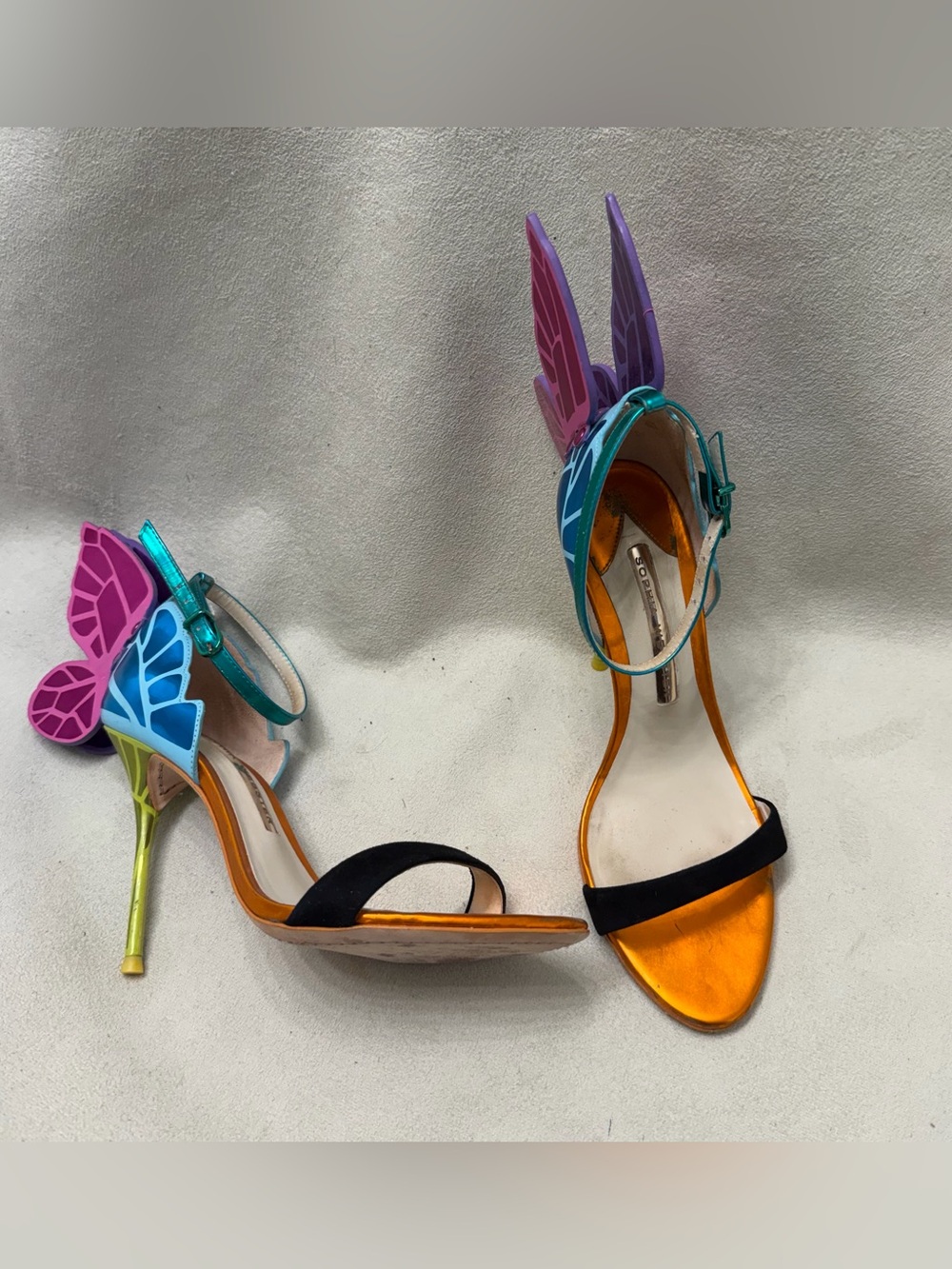 Sophia Webster Butterfly Wing Stiletto Sandals in Multicolor